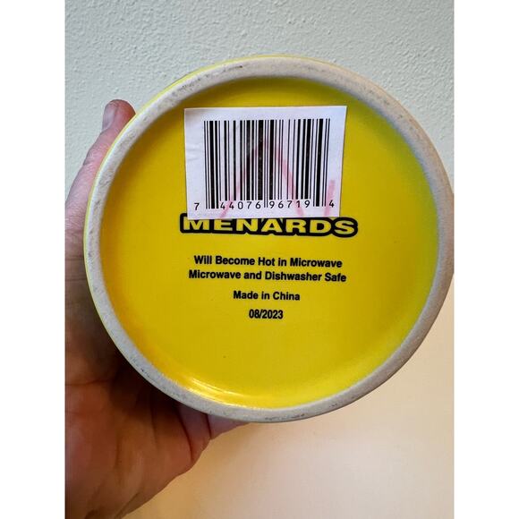 Menards Tool Designed Yellow Drinking Coffee Mug Cup - Picture 5 of 6